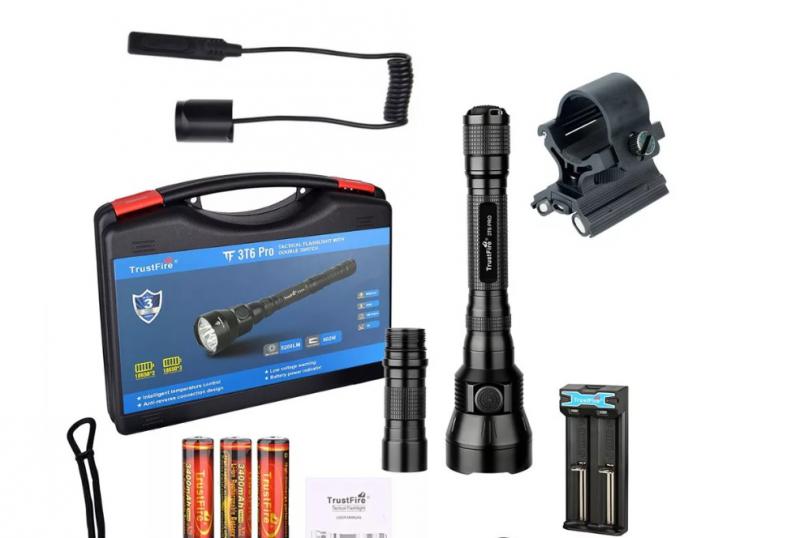 Trustfire 3T6 Pro LED vadászlámpa szett