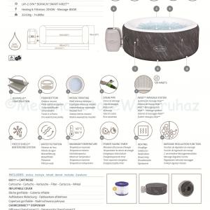 AirJet Lay-Z-Spa Boracay Smart masszázsmedence 2-4 személyes