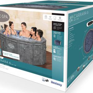 AirJet Lay-Z-Spa Carrara ThermaCore Smart masszázsmedence 4-6 személyes