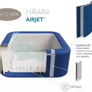 AirJet Lay-Z-Spa HAWAII  masszázsmedence, 4-6 személyes