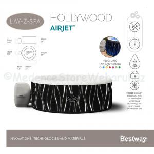 AirJet Lay-Z-Spa Hollywood masszázsmedence 4-6 személyes