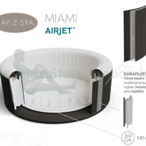 AirJet Lay-Z-Spa MIAMI masszázsmedence, 2-4 személyes
