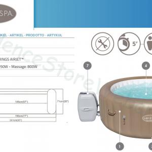 AirJet Lay-Z-Spa PALM SPRINGS masszázsmedence, 4-6 személyes