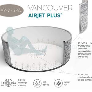 AirJet Lay-Z-Spa Vancouver WI-FI-s masszázsmedence, 3-5 személyes