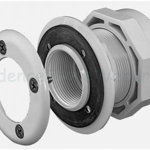 Átvezető idom befúvóval fémpalástú medencéhez