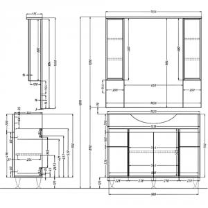 Bianca Plus 105 komplett - magasfényű fehér