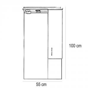 Bianca Plus 55 komplett - magasfényű fehér