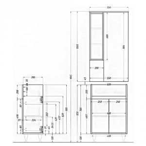 Bianca Plus 55 komplett - sonoma tölgy
