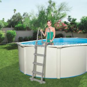 Biztonsági kétágú medence létra 122 cm