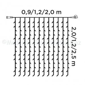 Crystalline fényfüggöny 144 LED 1,2 x 1,2 m - toldható