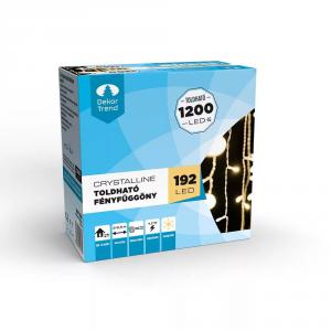 Crystalline fényfüggöny 192 LED 0,9 x 2 m - toldható