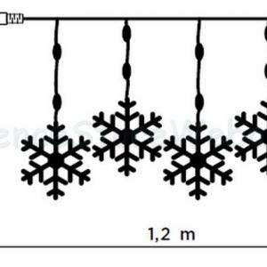 Crystalline HÓPEHELY fényfüggöny 500 LED 2,5 x 2 m - toldható
