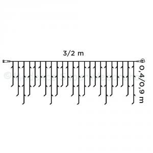 Crystalline jégcsapfüzér 100 LED 3 x 0,4 m - toldható