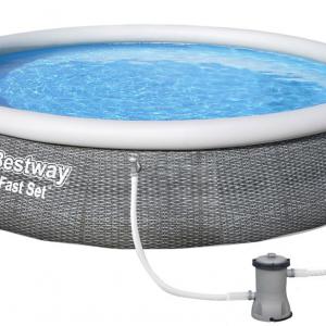 Családi körmedence 396 x 84 cm cirkulációs szűrővel - RATTAN