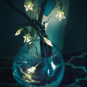 Csillagfüzér elemes, 1 m 10 LED