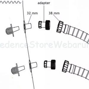 Csőátalakító - tömlő csatlakozó hollanderes D32-38 mm 2 db