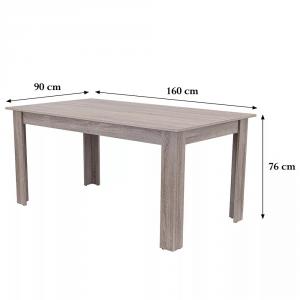 Étkezőasztal 160 x 90 cm - Yorki Standard tölgy