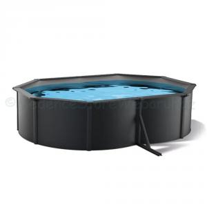Family Pool merevfalú medence 4,9 x 3,6 x 1,2 m - antracit