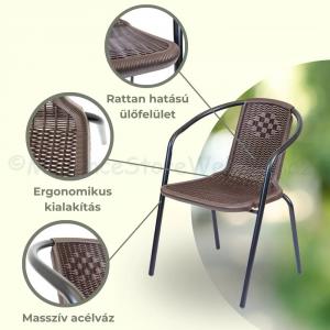 Fémvázas kerti szék - Napoli