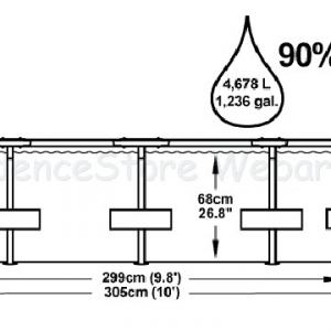 Fémvázas medence 305 x 76 cm HOMOKSZŰRŐVEL STEEL PRO