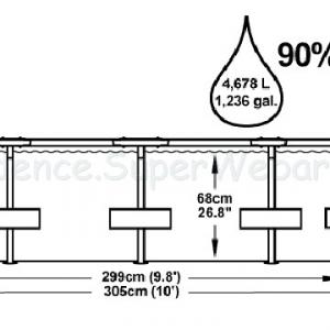 Fémvázas medence 305 x 76 cm Steel Pro
