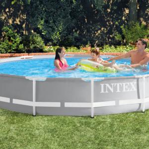 Fémvázas medence 366 x 76 cm szűrővel Prism Frame - INTEX