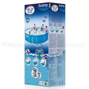 Fémvázas medence 366 x 76 cm szűrővel Steel Pro