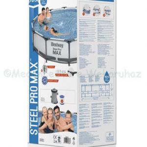Fémvázas medence 366 x 76 cm szűrővel Steel Pro MAX