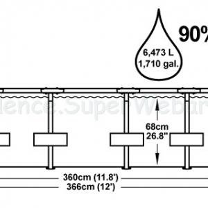Fémvázas medence 366 x 76 cm szűrővel Steel Pro MAX