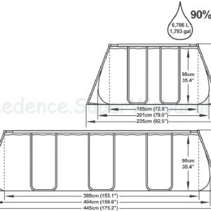 Fémvázas medence 404 x 201 x 100 cm készlet HOMOKSZŰRŐVEL