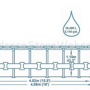 Fémvázas medence 488 x 122 cm készlet STEEL PRO MAX