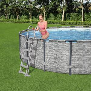 Fémvázas medence 549 x 122 cm készlet Steel Pro MAX STONE