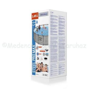 Fémvázas medence 549 x 122 cm készlet Steel Pro MAX STONE