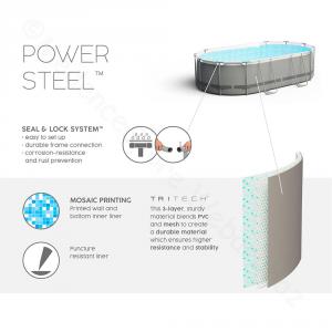 Fémvázas ovális medence 549 x 274 x 107 cm teljes készlet