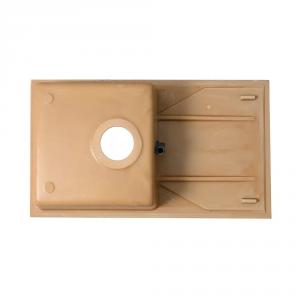 Gránit szögletes egy medencés mosogató + csepegtető  - Gori, bézs