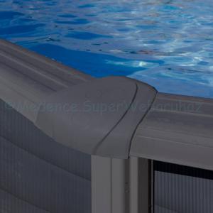 Graphite, merevfalú medence 7,3 m x 3,75 m x 1,2 m  ovál