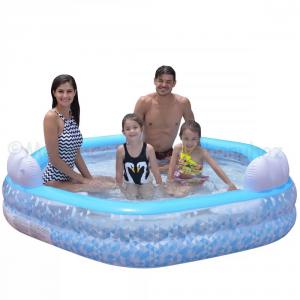 Háttámlás hatszögletű family medence 223 x 211 x 58 cm