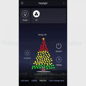 HEYLIGHT telefonnal vezérelhető fényfüzér 200 LED 20 m