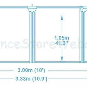 Hydrium merevfalú medence készlet HOMOKSZŰRŐVEL 300 x 120 cm