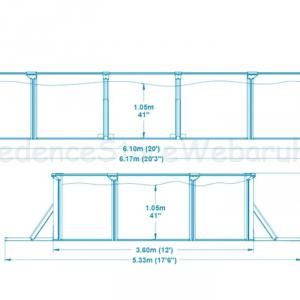 Hydrium merevfalú medence készlet HOMOKSZŰRŐVEL 6,1x 3,6 x 1,2 m Bestway