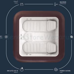 HydroJet Pro Lay-Z-Spa Maldives Smart masszázsmedence  5-7 személyes