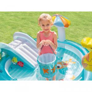 Játszómedence csúszdával - Aligátor 201 x 170 x 84 cm