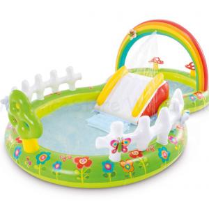 Játszómedence csúszdával - kert 290 x 180 x 104 cm