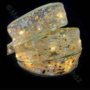 Karácsonyi LED szalag arany 10 m