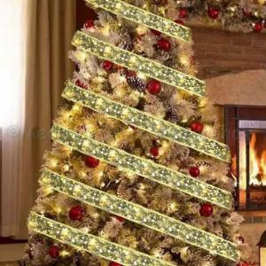 Karácsonyi LED szalag arany 10 m