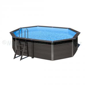 Kompozit  ovális medence szett  5,24 m x 3,86 m x 1,24 m homokszűrővel