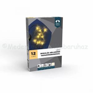 Mikulás világító dísz elemes 12 x 20 cm 12 LED