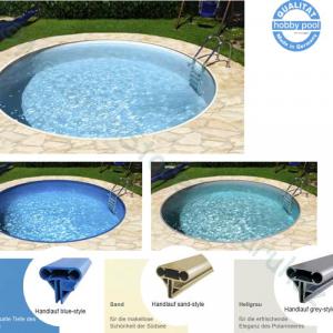 Modena medence 3,5 x 1,2 m szürke stílus