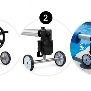 Motoros mobil tekercselő + 3 x 215 cm tengely szett - KOKIDO