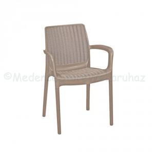 Műanyag karfás kerti szék - Bali